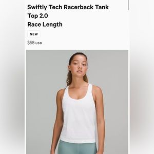 LULULEMON SWIFTLY TECH RACERBACK TANK 2.0